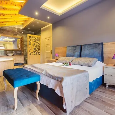 Ege Stone Korunakli Ve Isitmali Havuz Jakuzi 别墅 费特希耶