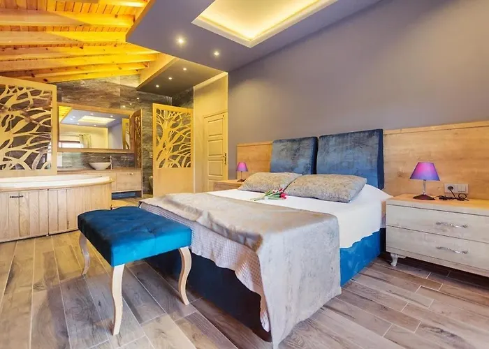 Ege Stone Korunakli Ve Isitmali Havuz Jakuzi Willa Fethiye